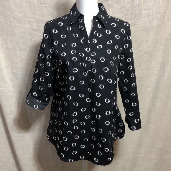 Chico’s Cotton Collard Top - Picture 5 of 8